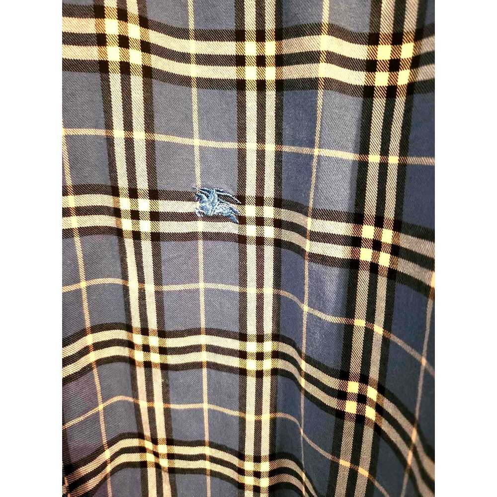 Burberry Men's Burberry Blue White Black Plaid 10… - image 3