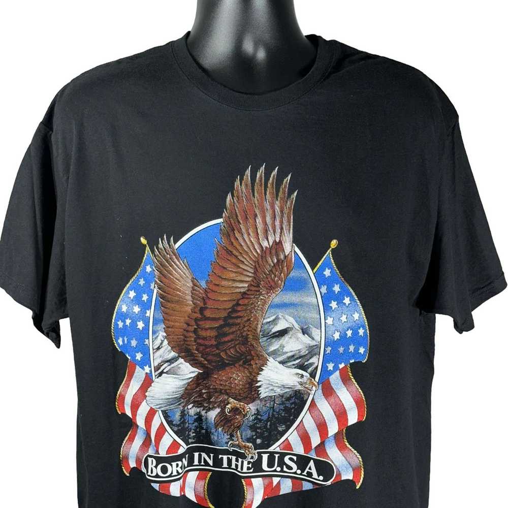 Vintage Vintage Born In The USA Eagle Flag Tee - image 2