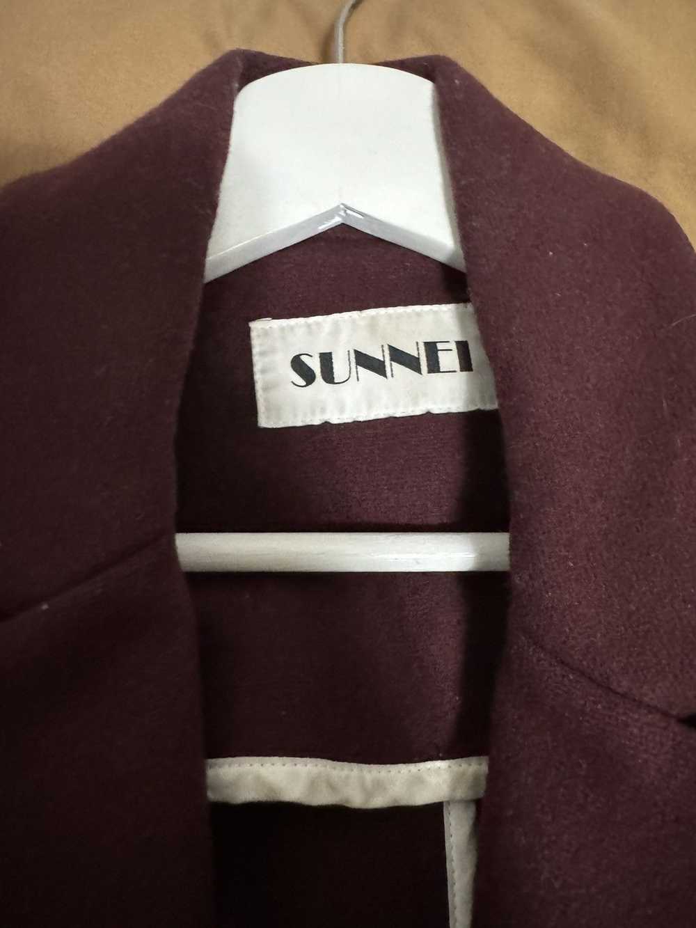 Designer × Sunnei Sunnei burgundy long coat - image 4