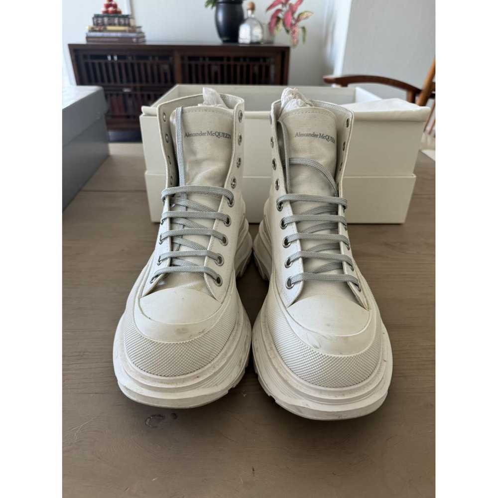 Alexander McQueen Tread Slick cloth high trainers - image 2