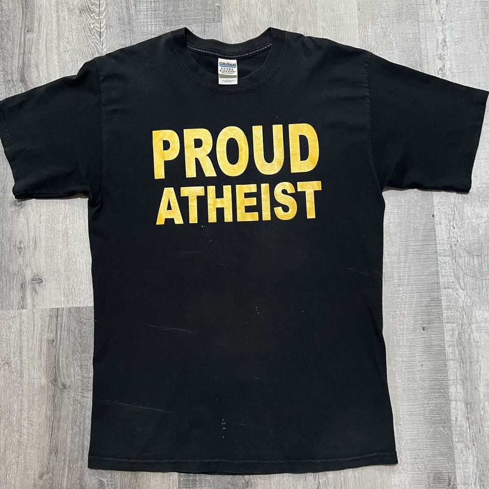 Vintage VTG Proud Athiest 90s Black Agnostic Free… - image 1