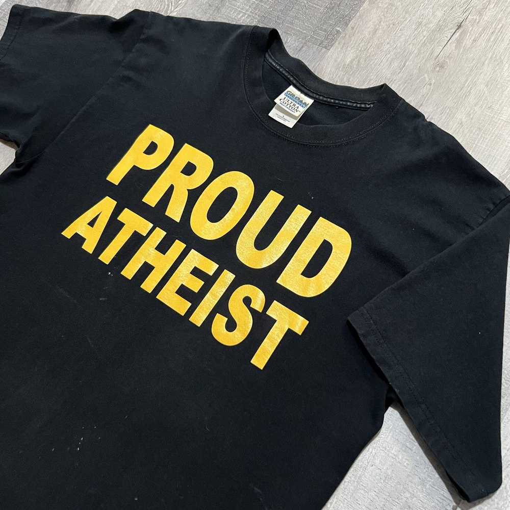 Vintage VTG Proud Athiest 90s Black Agnostic Free… - image 2