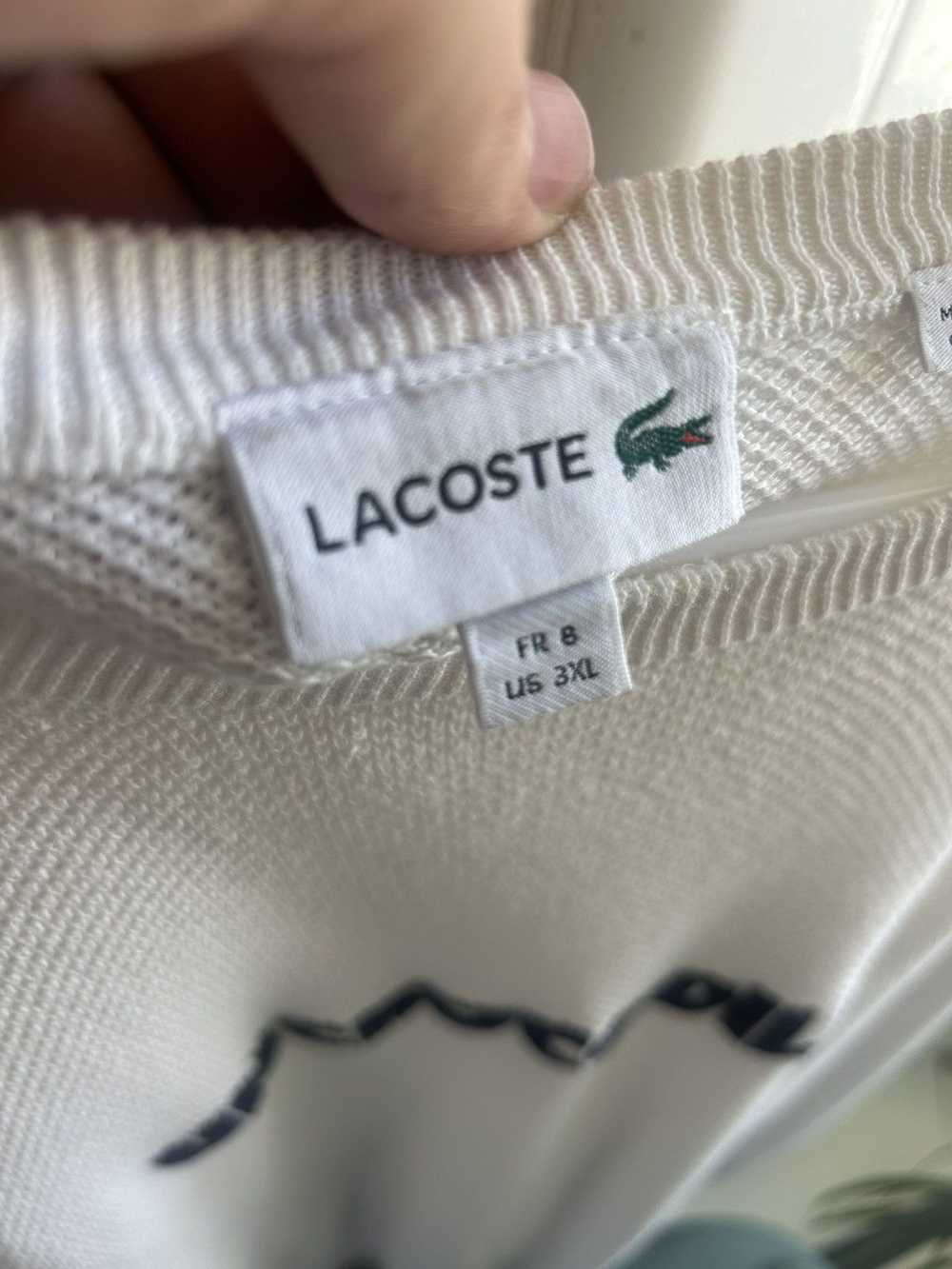 Lacoste Lacoste Un Crocodile Sweater White 3XL - image 3