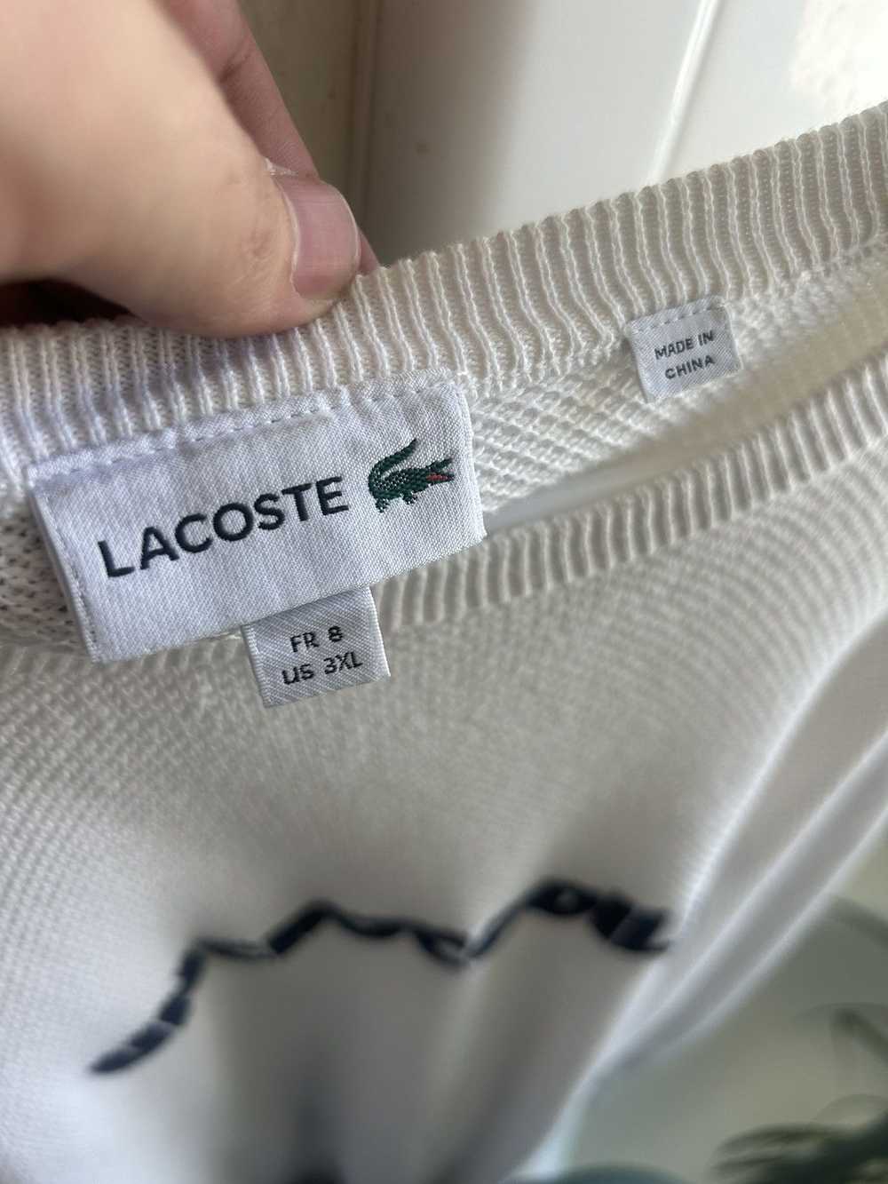 Lacoste Lacoste Un Crocodile Sweater White 3XL - image 4