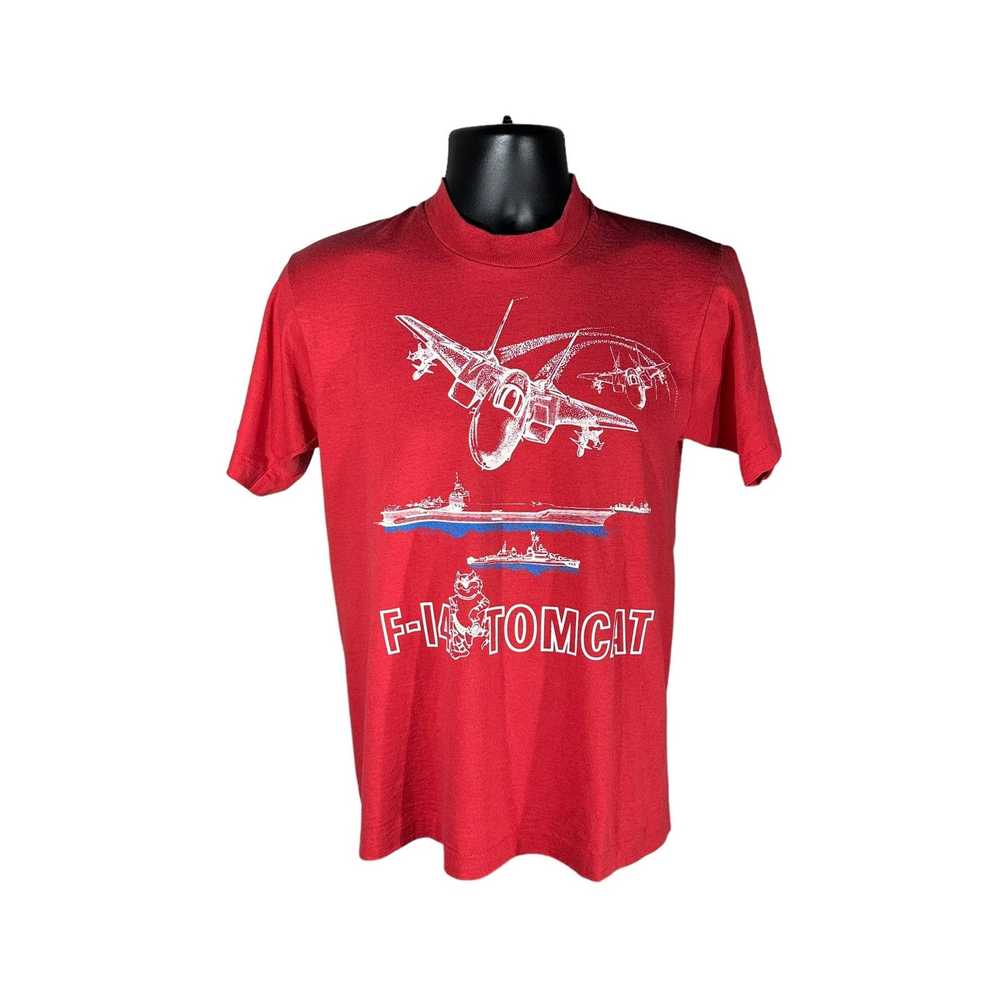 Screen Stars Vintage Fighter Jet F-14 Tomcat Tee - image 1