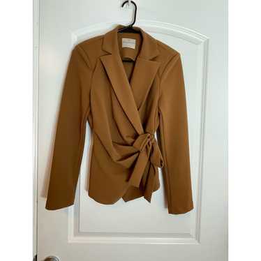 Luxury Rinascimento Blazer Camel Side Tie Work Med