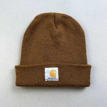 Carhartt Carhartt Beanie Hat Brown Knit Cuff Logo… - image 1