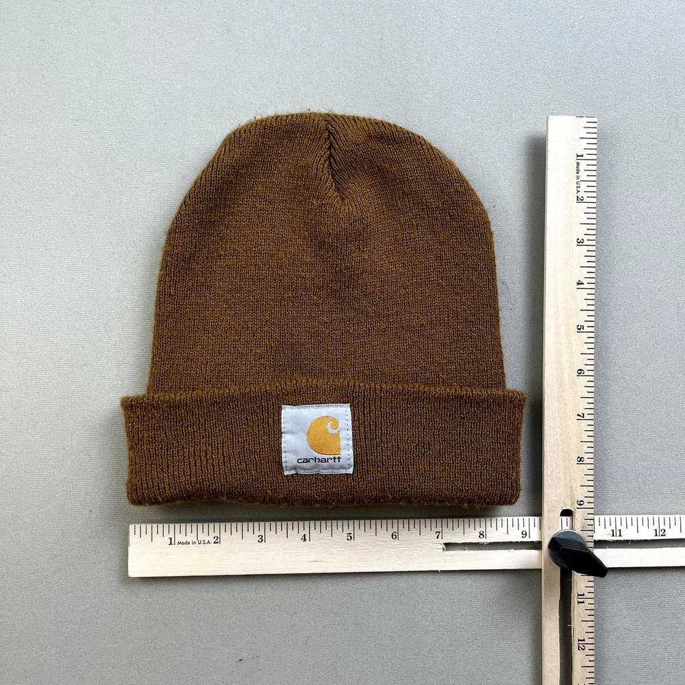 Carhartt Carhartt Beanie Hat Brown Knit Cuff Logo… - image 5