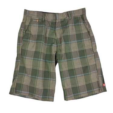 Element ELEMENT Men's 30x11 Green/Gray Plaid Berm… - image 1