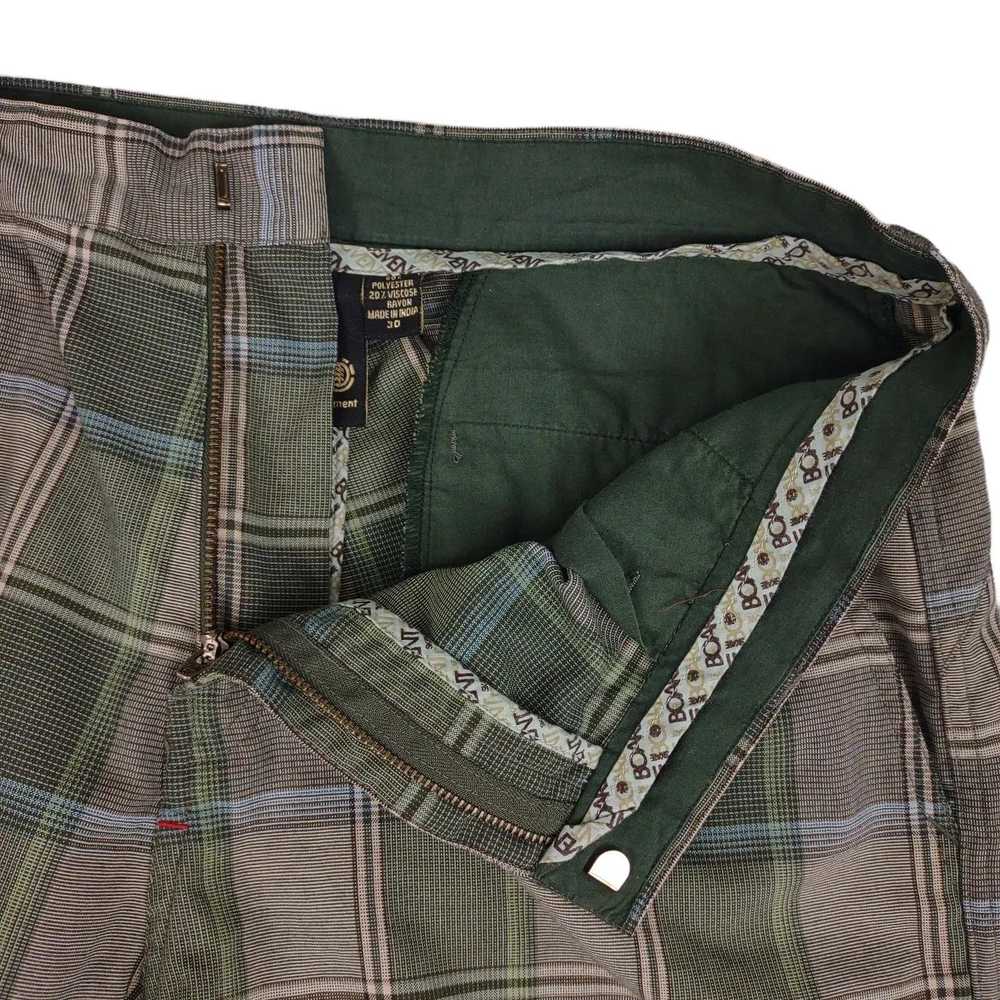 Element ELEMENT Men's 30x11 Green/Gray Plaid Berm… - image 3