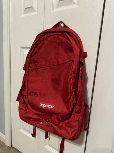 ま*。様 Supreme レッド バックパック SUPREME(シュプリーム) 18SS LOGO BACKPACK ロゴ バックパック