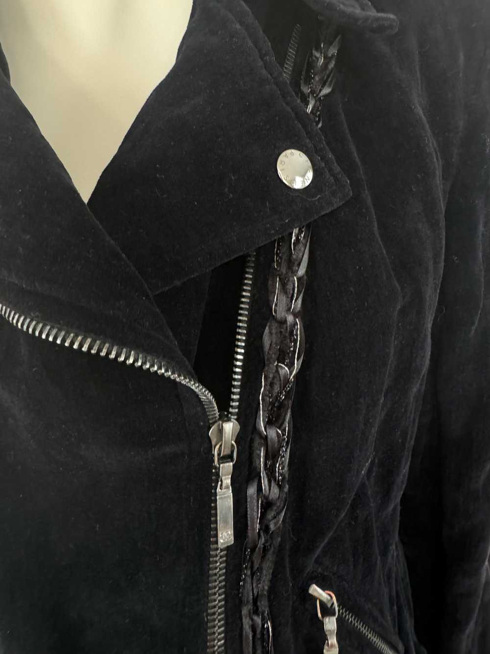 Product Details Black Velvet Biker Jacket - image 3