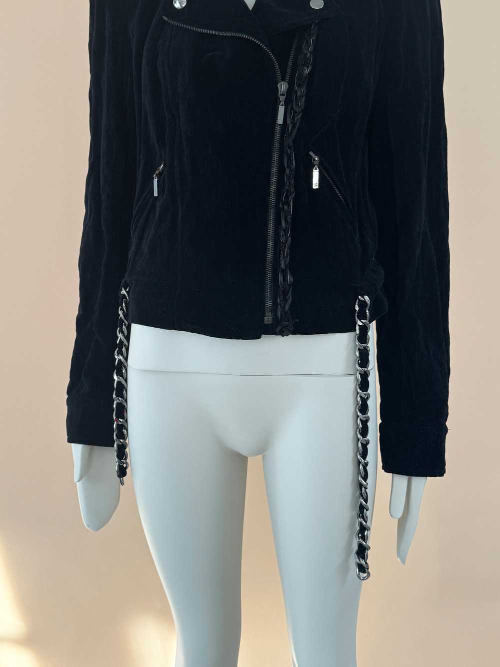 Product Details Black Velvet Biker Jacket - image 5