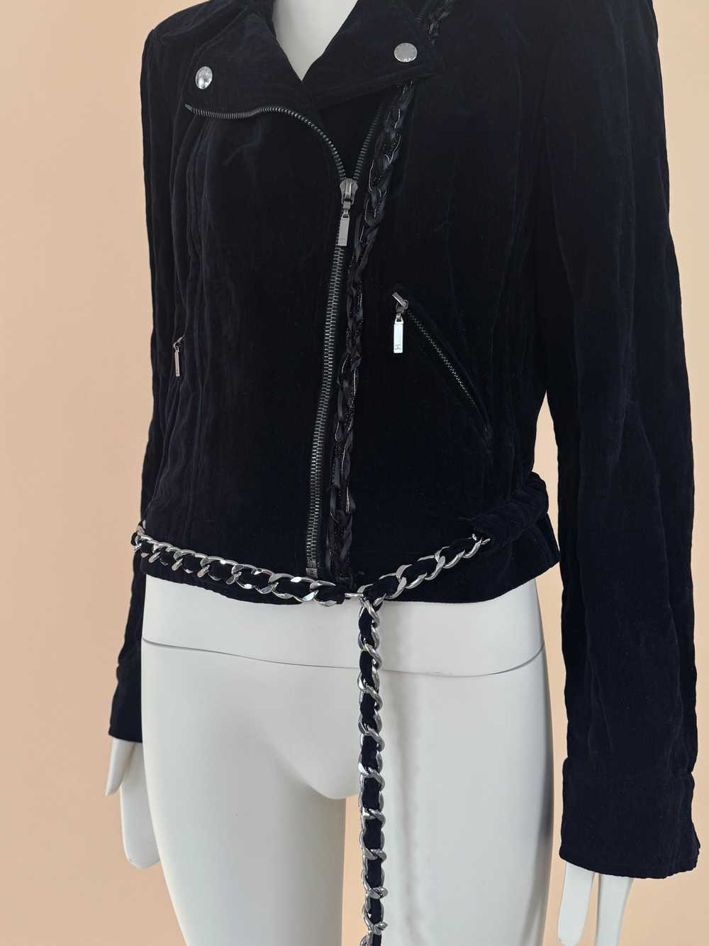 Product Details Black Velvet Biker Jacket - image 6