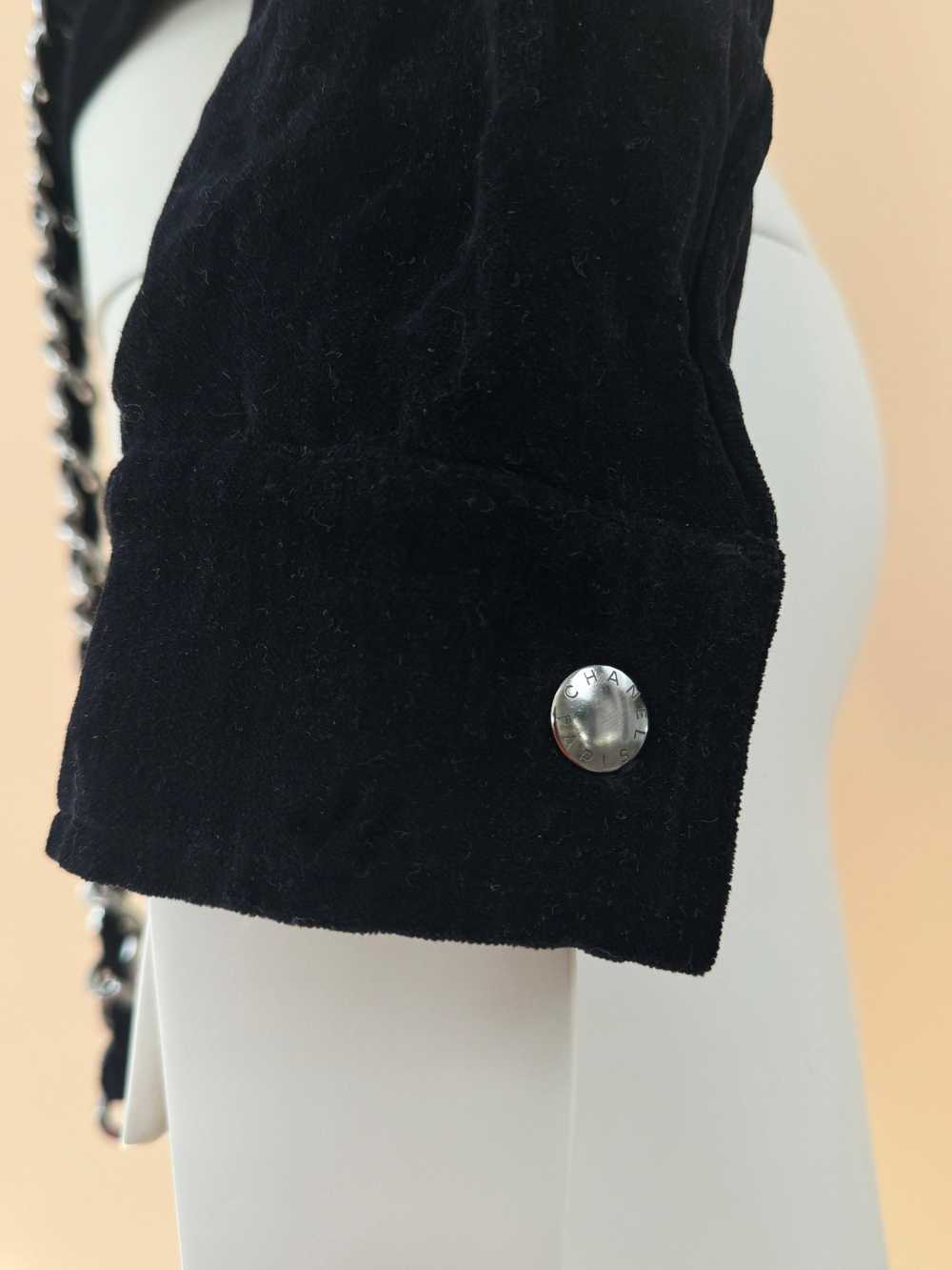 Product Details Black Velvet Biker Jacket - image 7