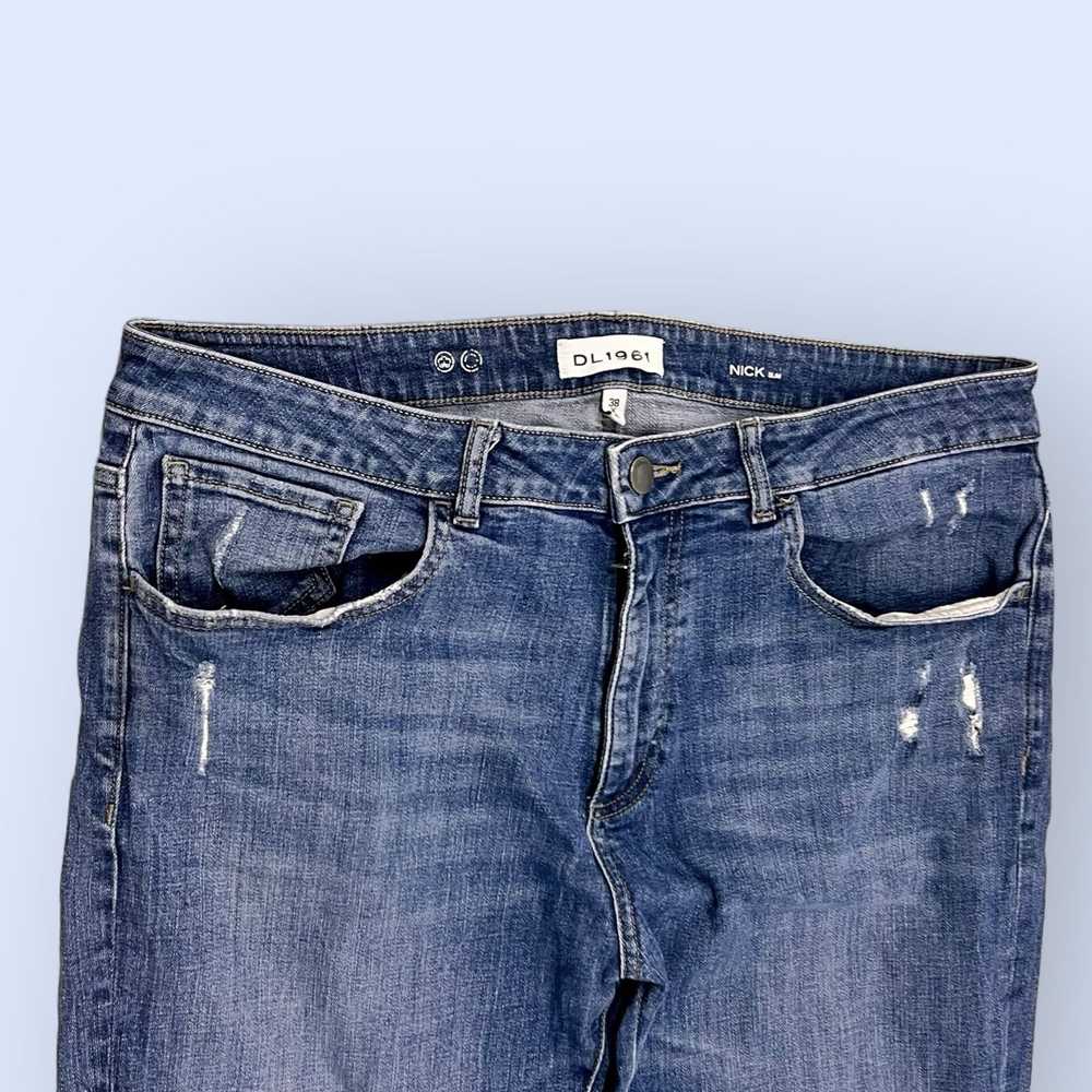 Dl1961 DL1961 Nick Slim medium wash distressed je… - image 2