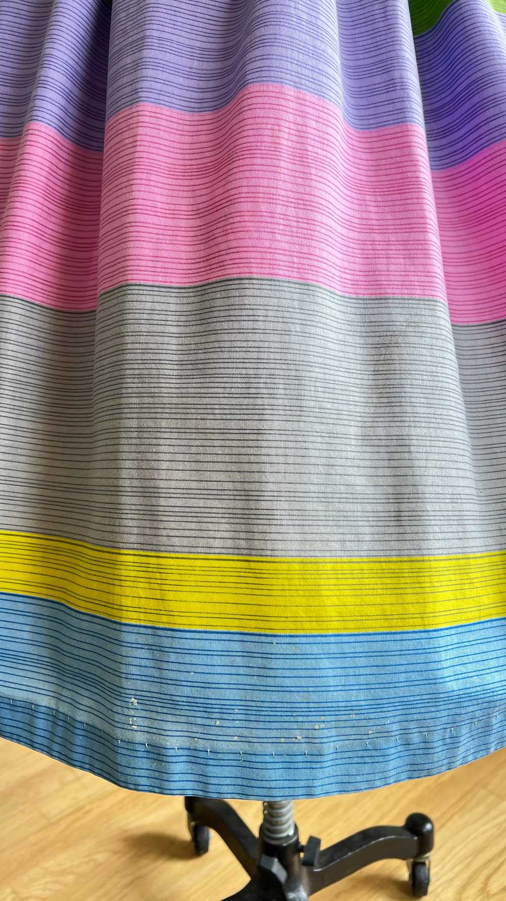 1950s Colorful Striped Cotton Sundress | medium - image 10