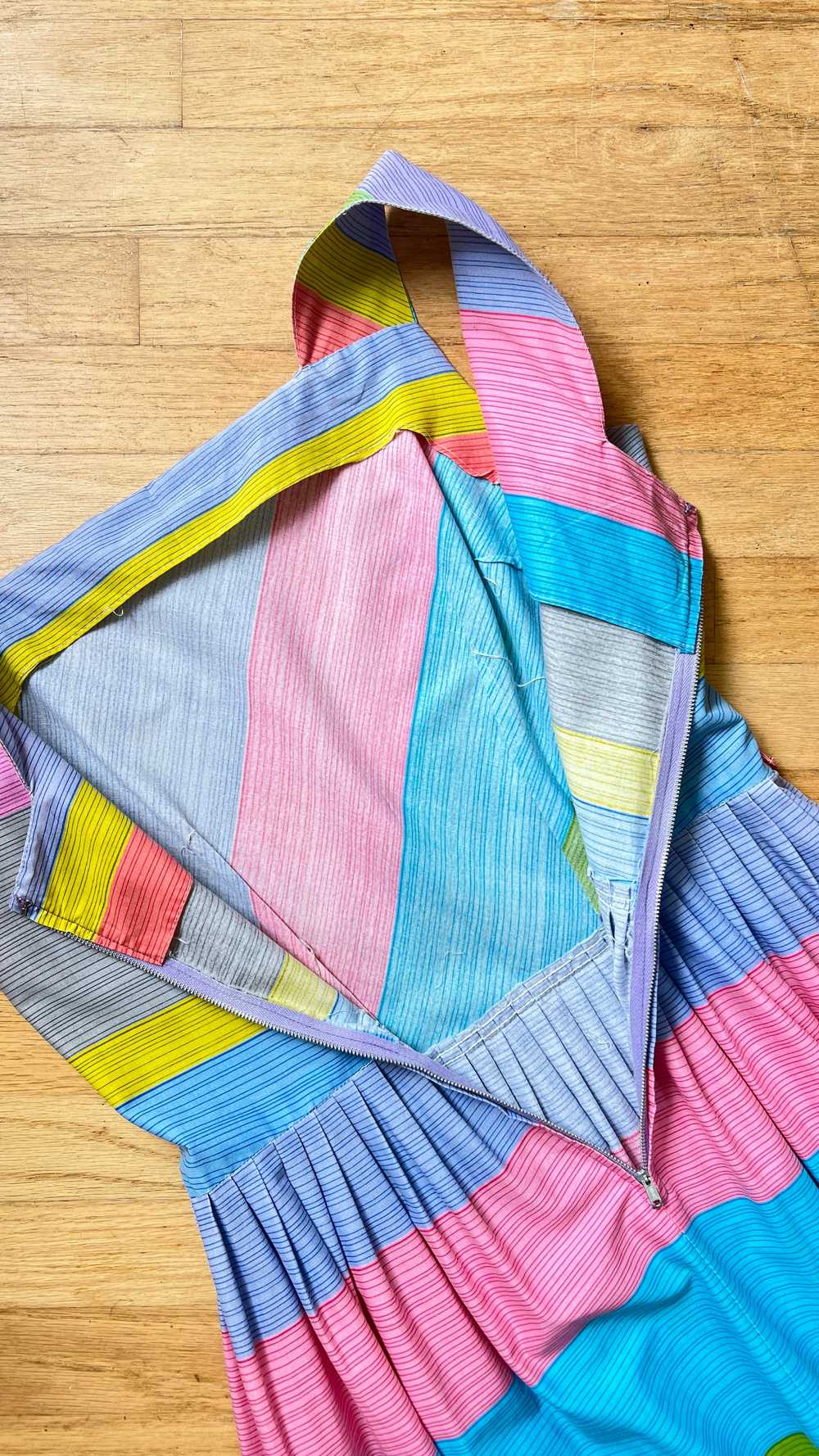 1950s Colorful Striped Cotton Sundress | medium - image 7