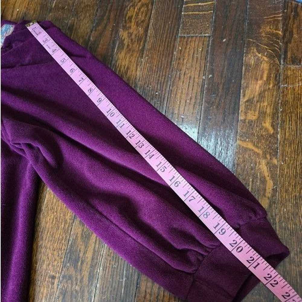 Vintage Vintage Vanity Fair Eggplant Velour Maxi … - image 7