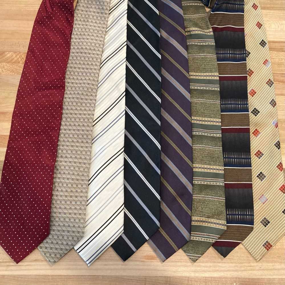 Perry Ellis Men’s Mixed Lot of 8 Ties Silk & Poly… - image 12