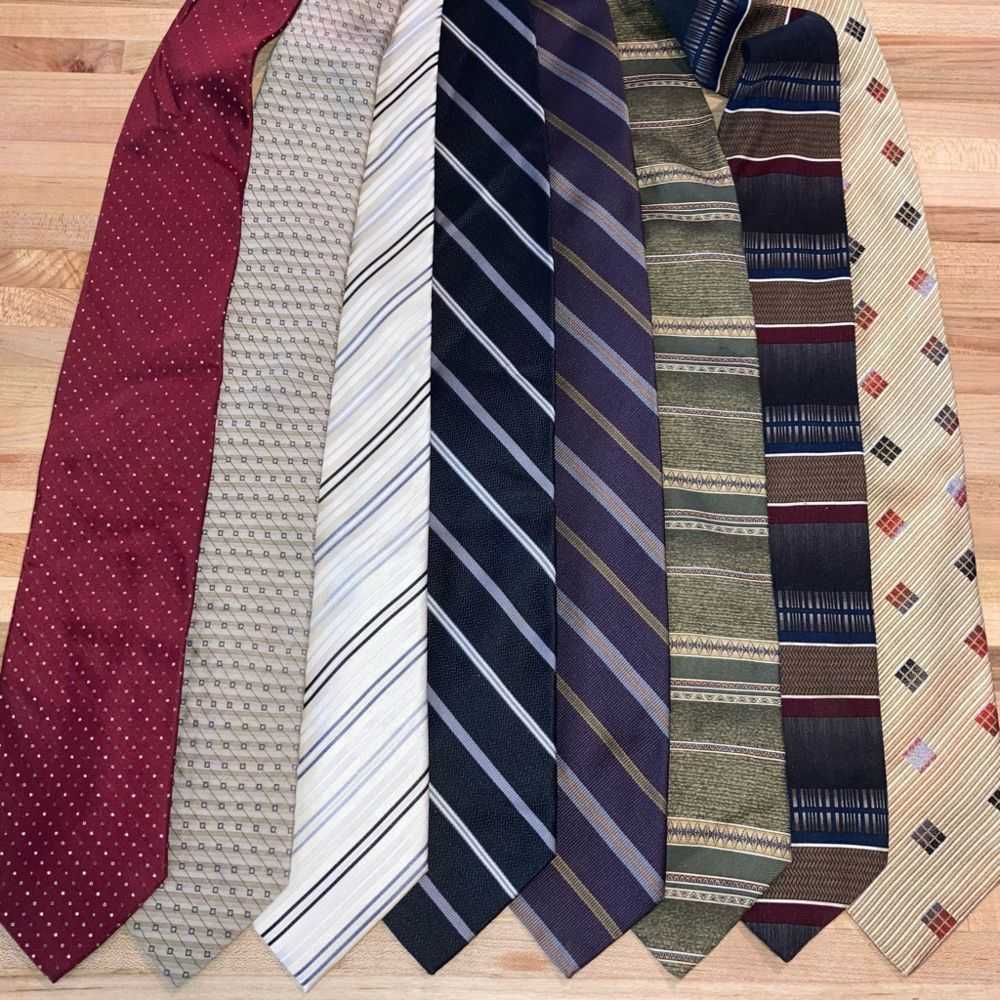 Perry Ellis Men’s Mixed Lot of 8 Ties Silk & Poly… - image 2