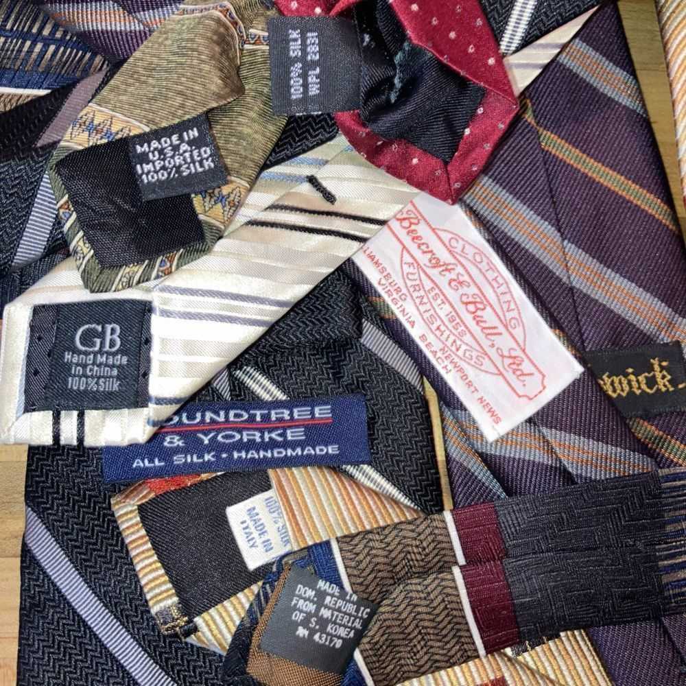 Perry Ellis Men’s Mixed Lot of 8 Ties Silk & Poly… - image 3