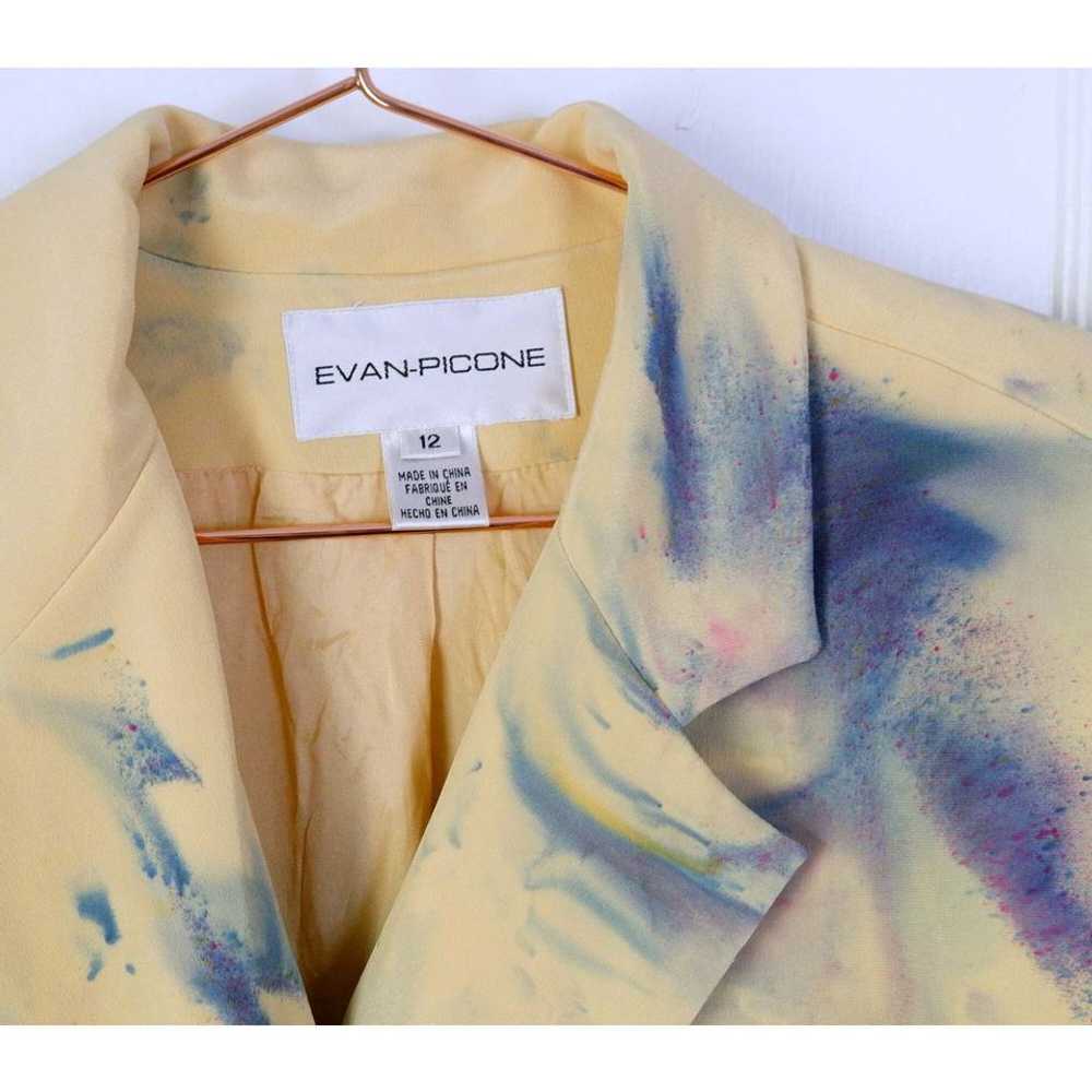 Evan-Picone 80's yellow silk hand dyed blazer (M/… - image 5