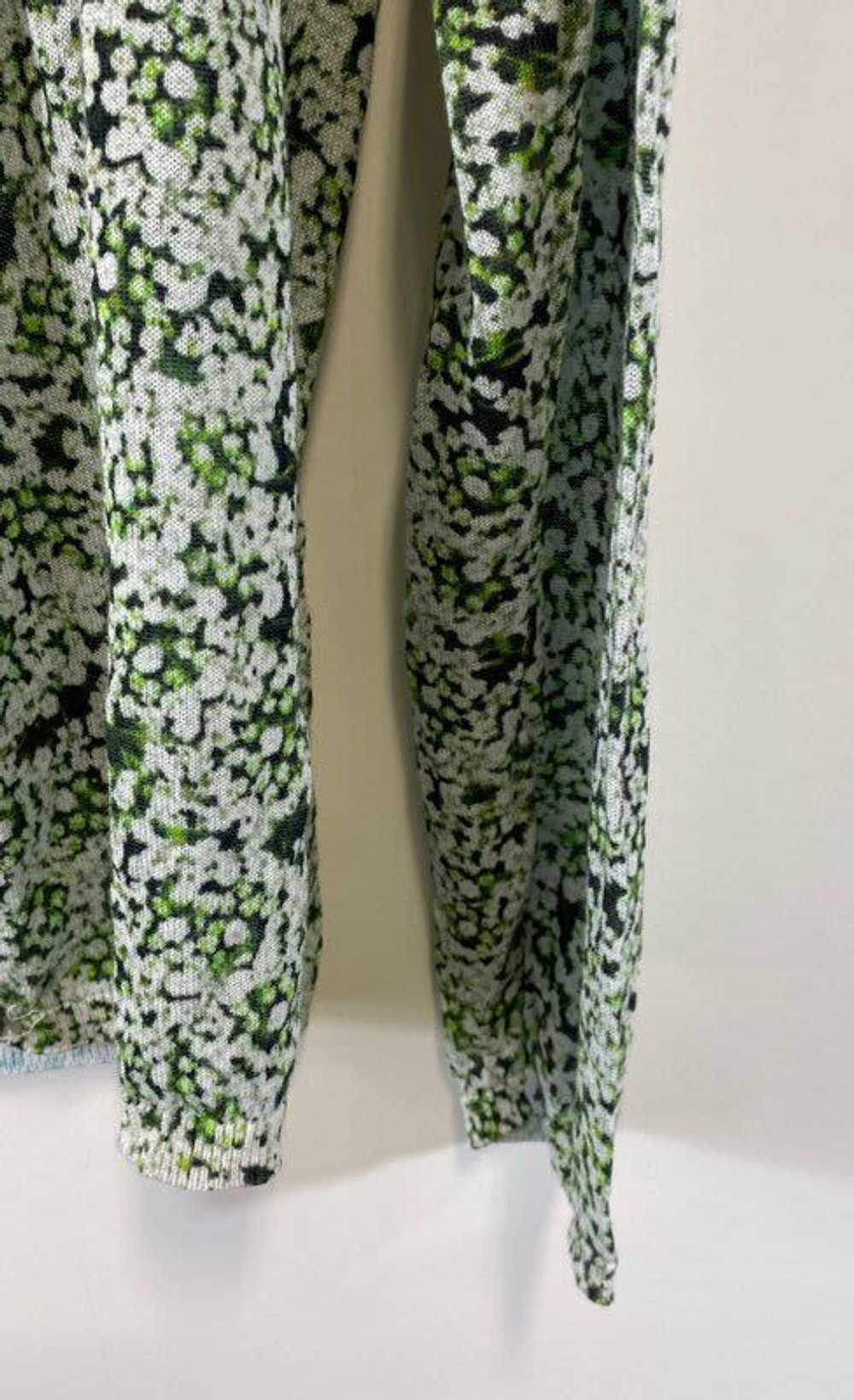 Tory Burch Womens White Green Knit Floral 3/4 Sle… - image 5