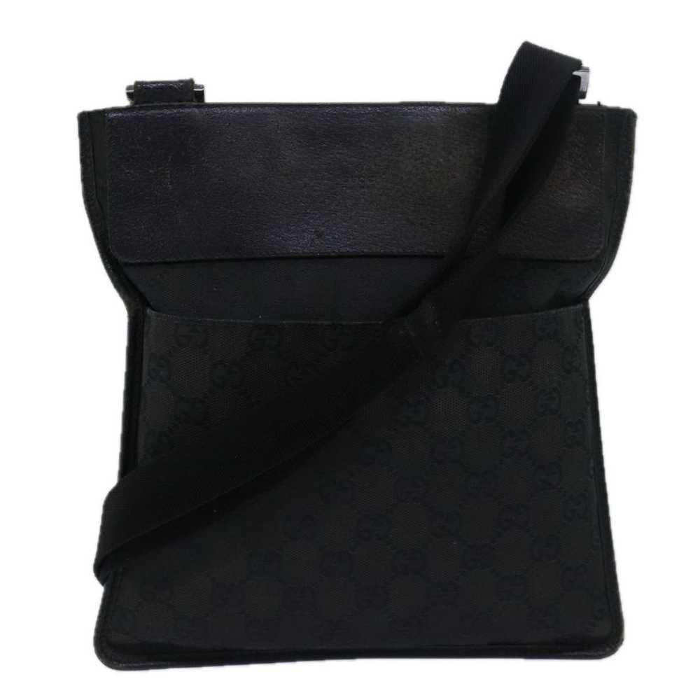 Gucci GUCCI GG Canvas Shoulder Bag Black 27639 Au… - image 1