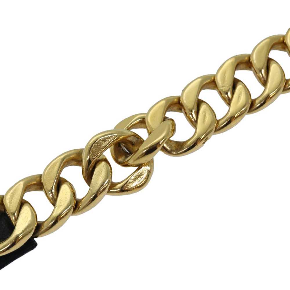 Chanel CHANEL Chain Belt metal 31.1"" Gold Black … - image 3