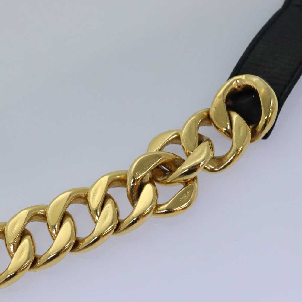 Chanel CHANEL Chain Belt metal 31.1"" Gold Black … - image 7