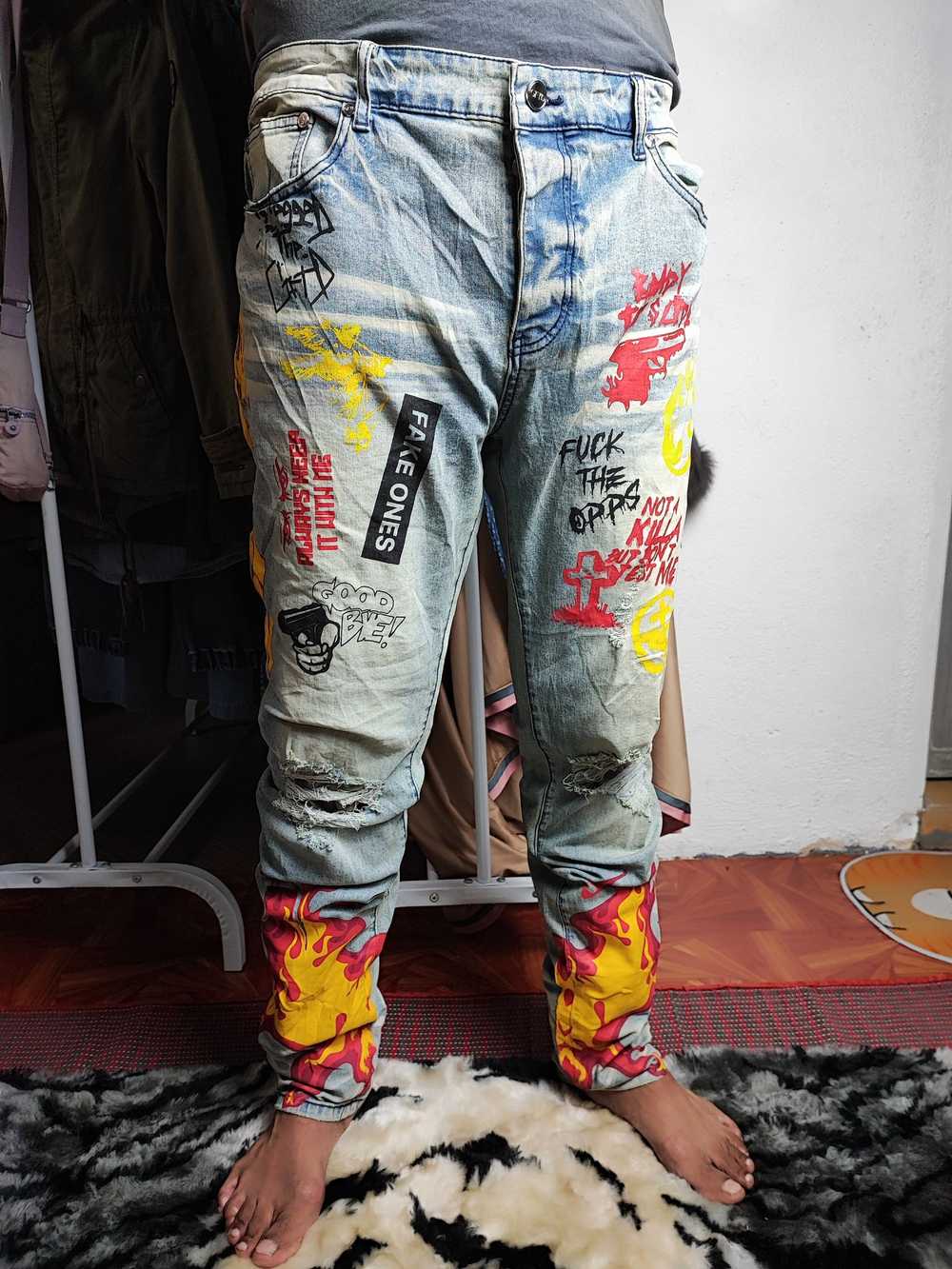 Distressed Denim × GFTD LA × Streetwear Gftd Jean… - image 4