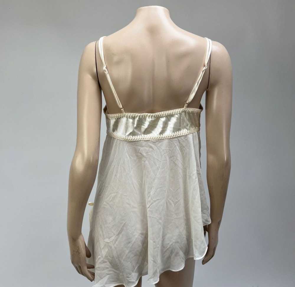 Vintage Ivory Satin Sequined Camisole - image 4