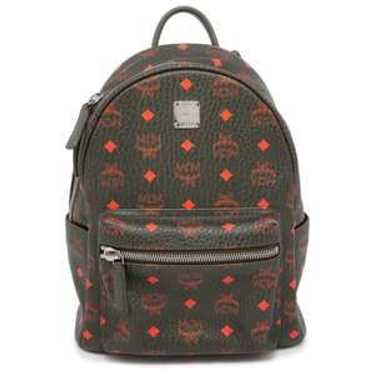 Mcm Backpack Bag Khaki/Orange - Gem