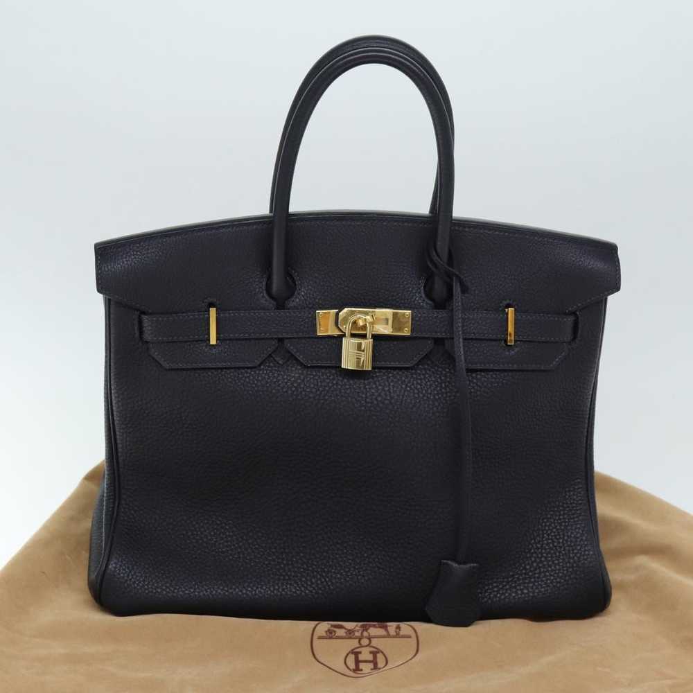 Hermes HERMES Birkin 35 Hand Bag Leather Navy Aut… - image 11