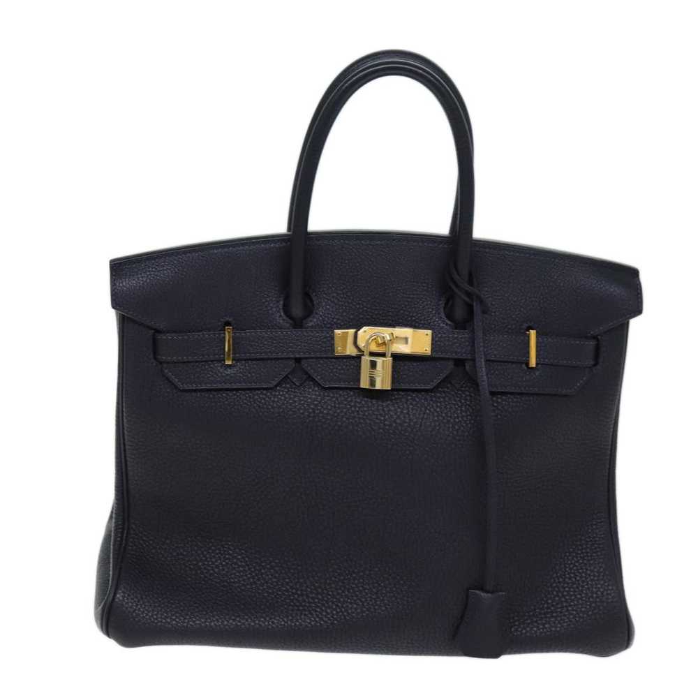 Hermes HERMES Birkin 35 Hand Bag Leather Navy Aut… - image 12