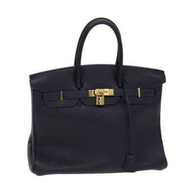 Hermes HERMES Birkin 35 Hand Bag Leather Navy Aut… - image 1