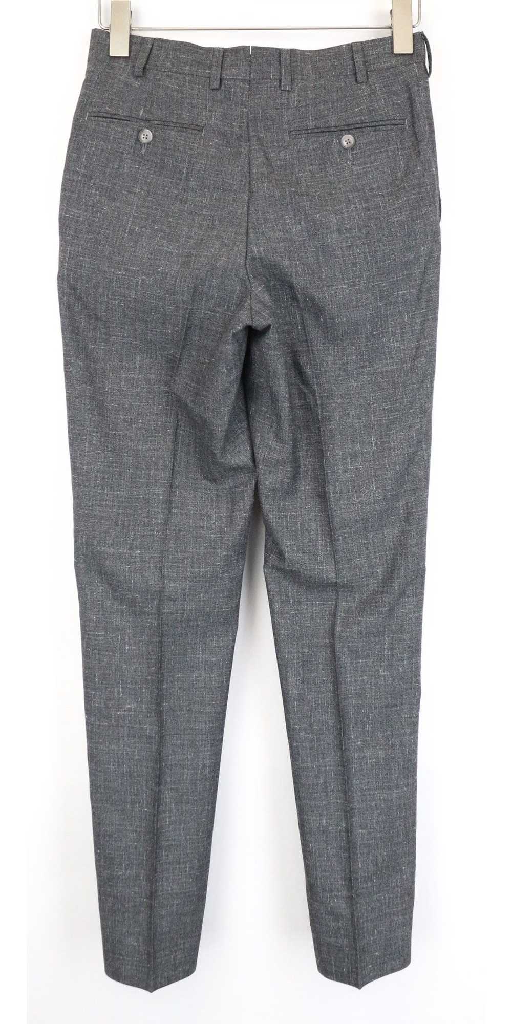 Suitsupply UK32R Grey Wool Silk Linen Pleated Tro… - image 2