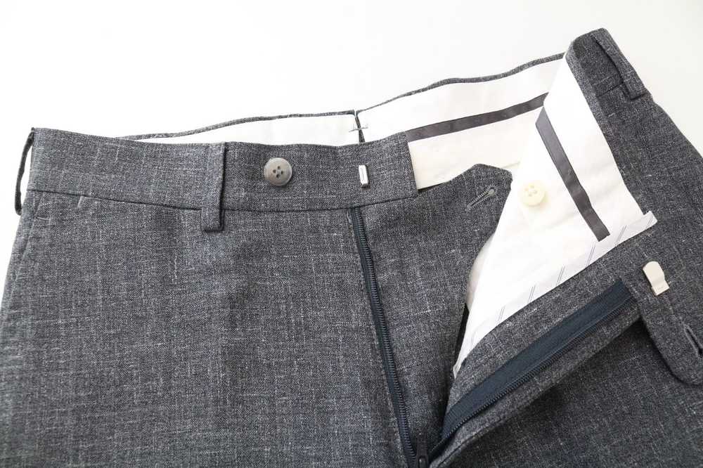 Suitsupply UK32R Grey Wool Silk Linen Pleated Tro… - image 3