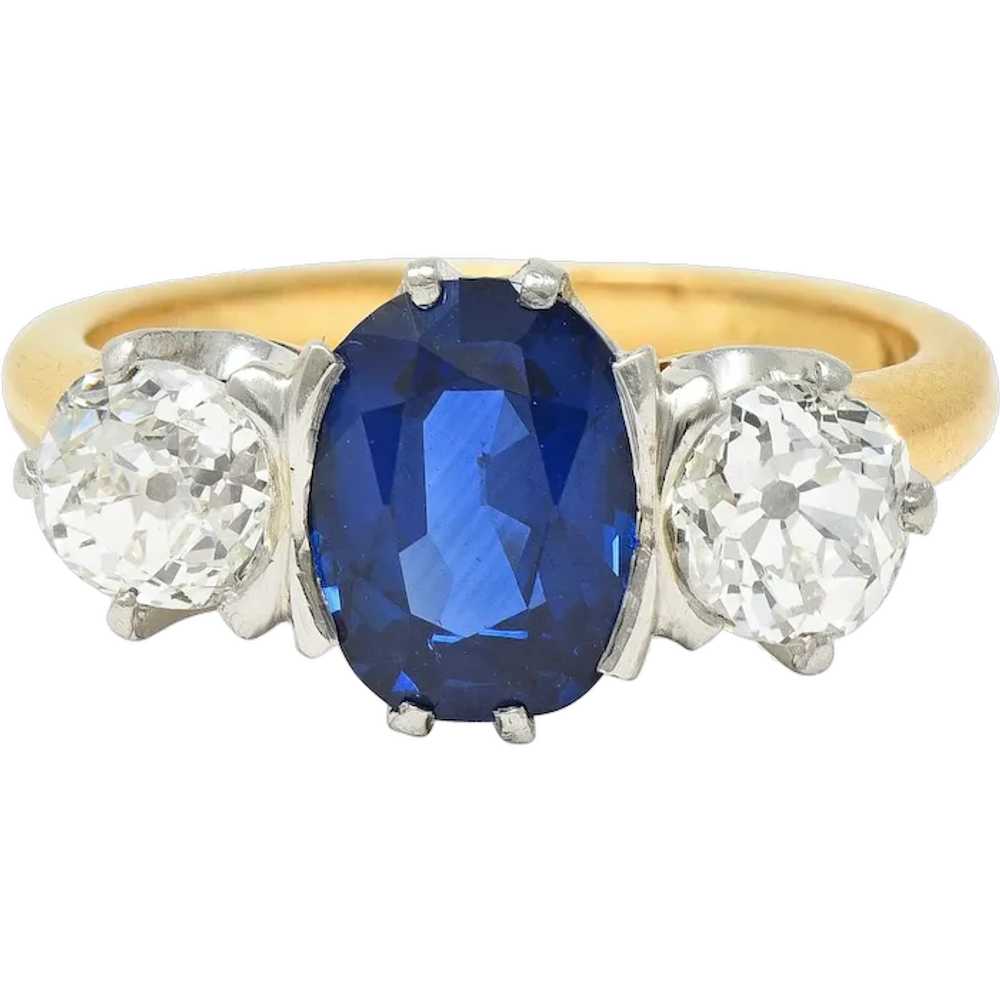 Tiffany & Co. Victorian 2.48 CTW Sapphire Diamond… - image 1