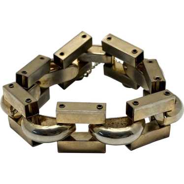 Vintage gold geometric bracelet - image 1