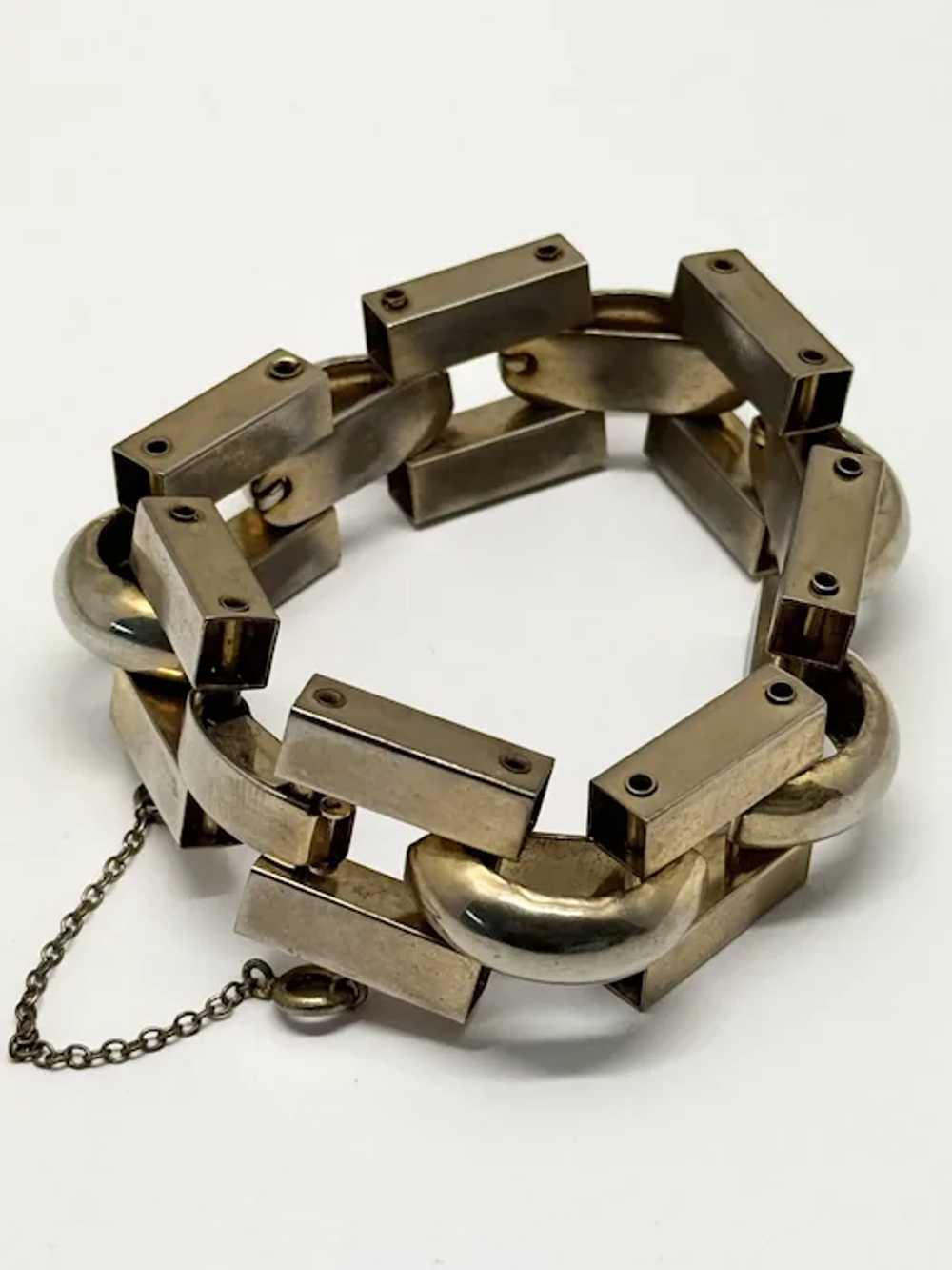 Vintage gold geometric bracelet - image 2