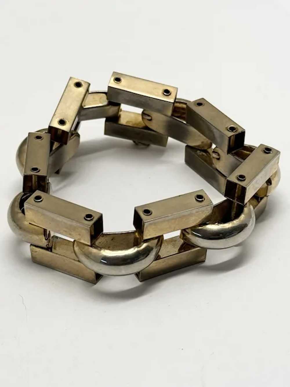 Vintage gold geometric bracelet - image 3