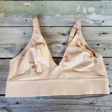 Soma Bra XL Embraceable Beige Wireless Unlined Ta… - image 1