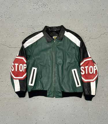 Streetwear × Vintage VTG Phase 2 Stop Sign Leather