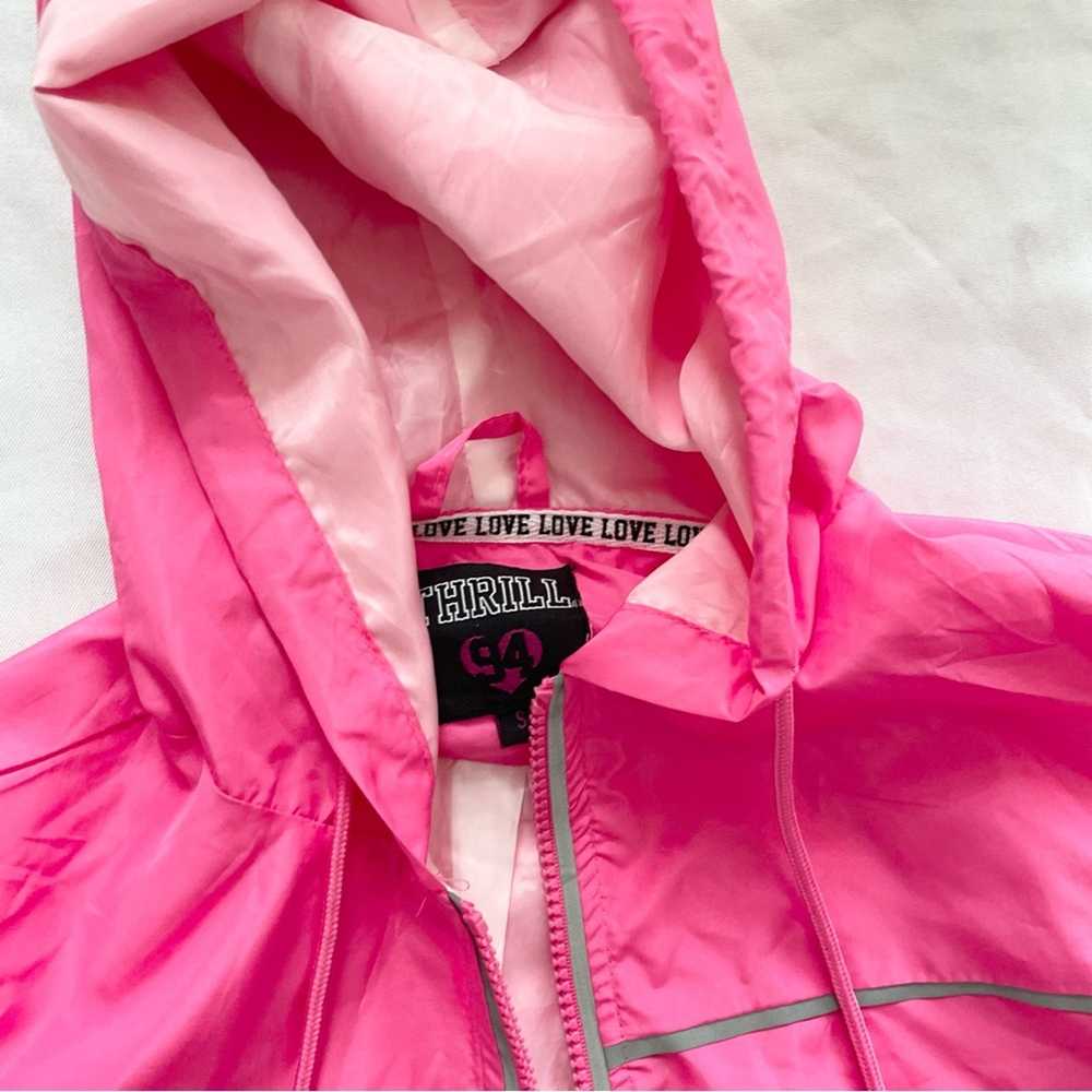 Thrill 94 Pink Zipper Cropped Jacket Size Small - image 4