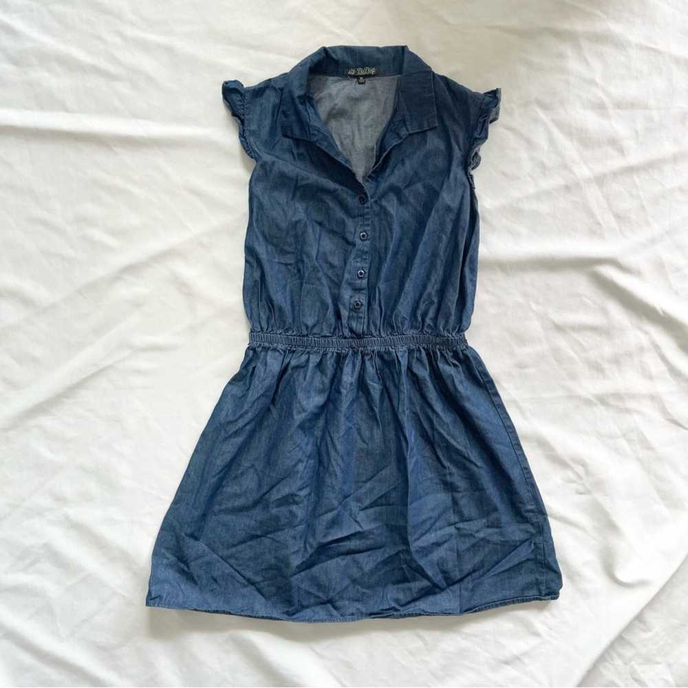 Bebop Denim Button Down Dress Size Medium - image 1