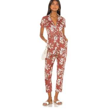 Beach Riot BEACH RIOT Jill Jumpsuit in Mauve Flora