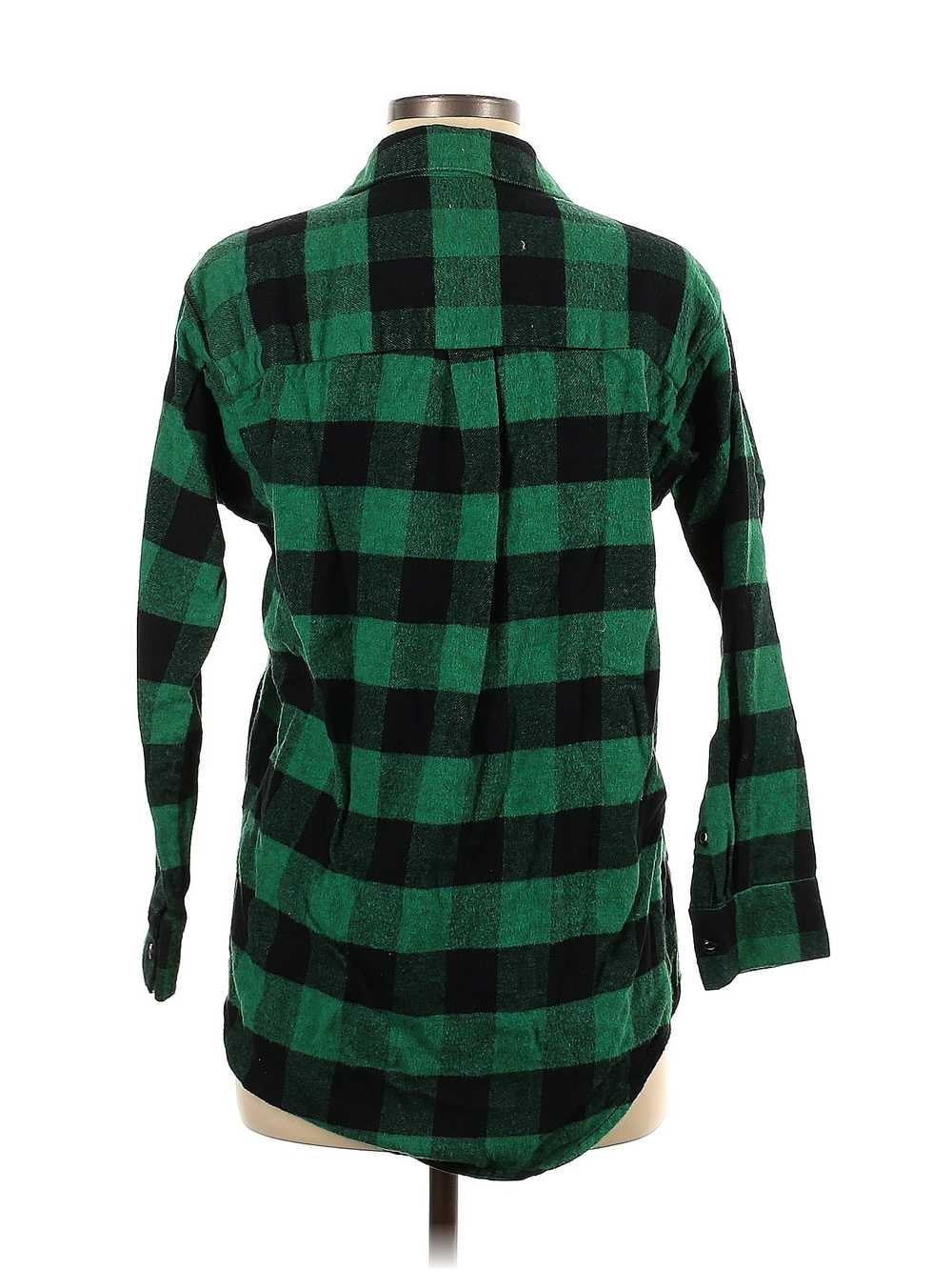 Madewell Women Green Long Sleeve Button-Down Shir… - image 2