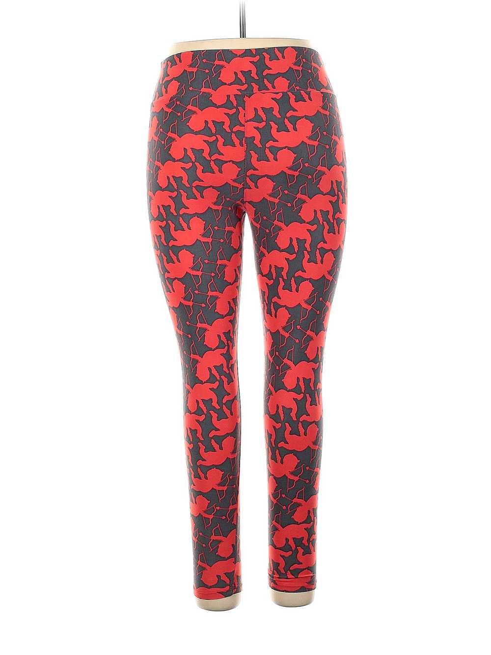 Lularoe Women Red Leggings 1X Plus - image 2